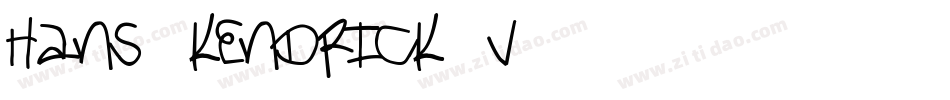 Hans Kendrick V4字体转换